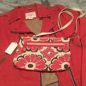 Coach Crossbody,Burnt Orange Floral